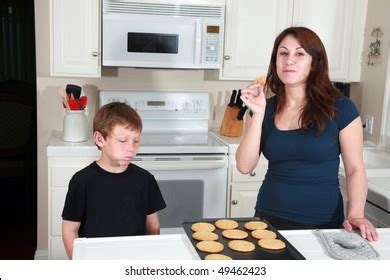 mom sex with son in kitchen